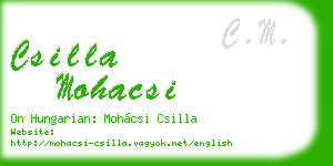 csilla mohacsi business card