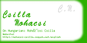 csilla mohacsi business card